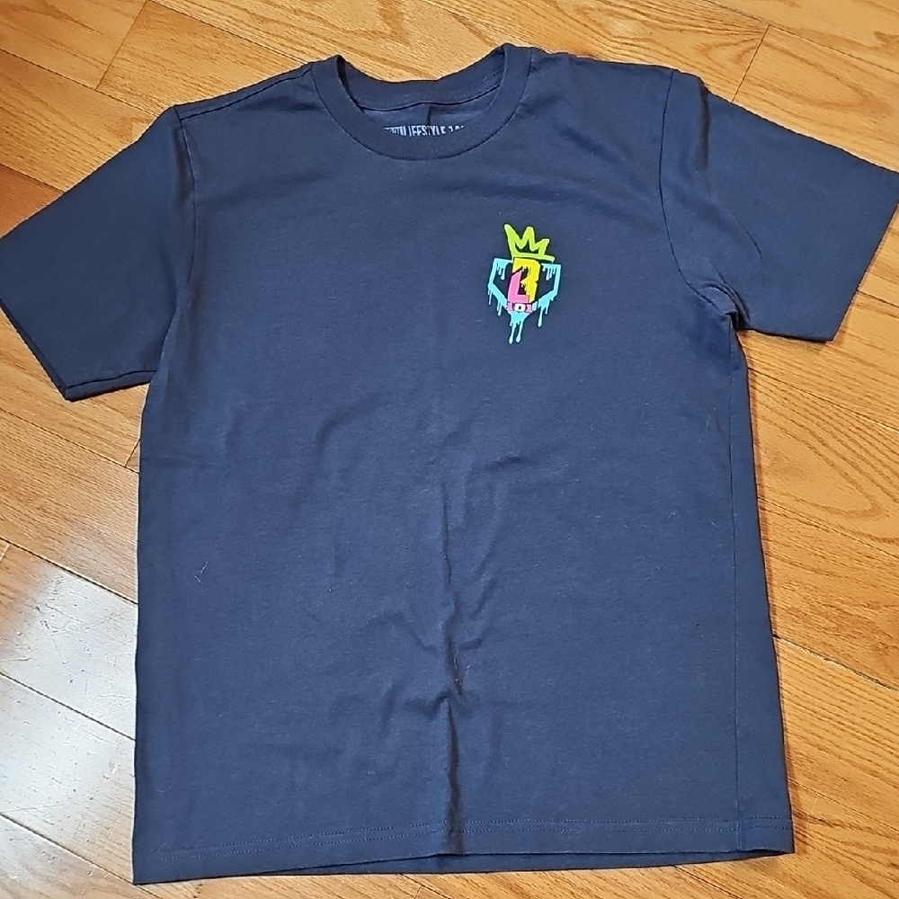 Navy Blue Kids T-Shirt with Graphic Print